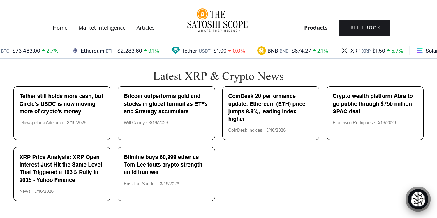 The Satoshi Scope screenshot